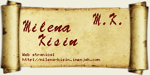 Milena Kisin vizit kartica